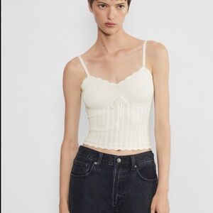 Wilfred Cream Knit Tank Top